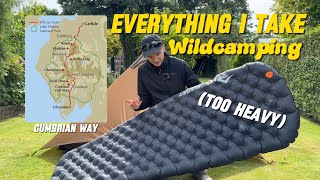 Full Wild Camping Load out everything youll need Ultralight Cumbrian Way Edition [upl. by Julian]