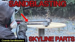 Sandblasting Nissan Skyline Parts with the Coanda Sandblaster 55 Lt Pro [upl. by Rayle]