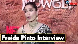 Freida Pinto Full Interview Actor at World Premier Of Netflix Film MowgliLegend Of The Jungle [upl. by Ynnhoj]