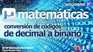 De decimal a binario SECUNDARIA 2ºESO unicoos tecnología [upl. by Treborsemaj76]