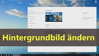 Windows 10 Desktop Hintergrundbild ändern [upl. by Hesler382]