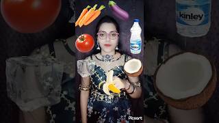 Emoji eating challenge 🍌🍌emojieatingchallenge ytshorts [upl. by Hoes]