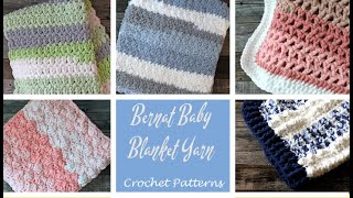 15 Crochet Patterns with Bernat Baby Blanket Yarn [upl. by Olympe]