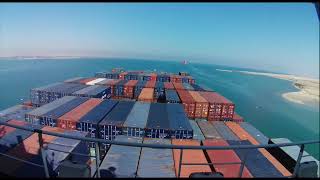 Suez canal transit EGYPT  Northbound [upl. by Alliuqaj]