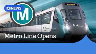 Sydney Metro City line open for first commuters after weeks of delays  ABC News [upl. by Latrena]