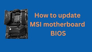 How to update MSI motherboard BIOS 2024 [upl. by Uund]