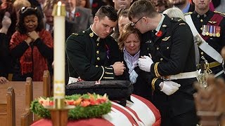 Moments from Cpl Nathan Cirillo funeral in Hamilton [upl. by Hanas820]