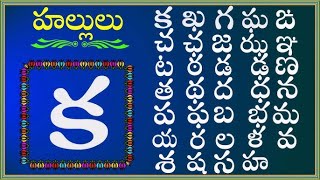 Kids Learn Telugu varnamala hallulu padalu in telugu  Learn Telugu Alphabets Aksharamala [upl. by Nelia]