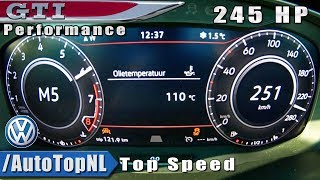 2019 VW Golf GTI Performance 0251kmh ACCELERATION amp TOP SPEED by AutoTopNL [upl. by Gabi]