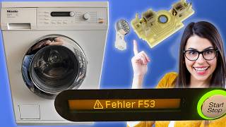 Miele Waschmaschine Fehler F53  Motorkohlen  Motor  Kabel  Elektronik [upl. by Ahsaeyt664]