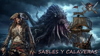 Sables y Calaveras  🏴‍☠️ Folk Rock de Piratas  🌊 Barco Pirata  Monstruo Marino  Kraken 🐉 [upl. by Ahsikel]