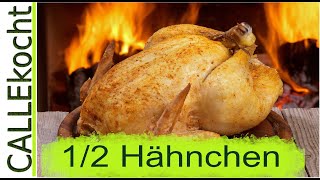 Knuspriges 12 Hähnchen im Backofen zubereiten Omas Broiler Rezept [upl. by Ekez]