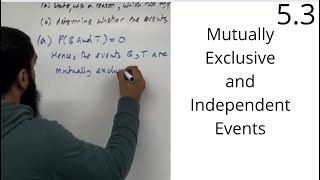 Edexcel AS Level Maths 53 Mutually Exclusive and Independent Events [upl. by Letch]