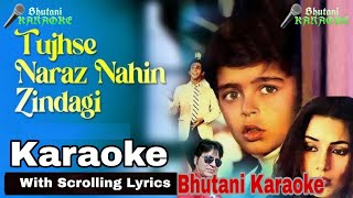 Tujhse Naraz Nahin Zindgi  Karaoke with Scrolling lyrics [upl. by Ahseiyt]