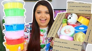 HUGE SLIME PACKAGE REVIEW Famous Etsy Slime Shops GLITTERSLIMES SLIMEEDADDY amp MORE [upl. by Bradeord303]