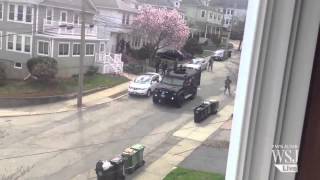 Police and FBI Comb Watertown for Bombing Suspect [upl. by Ijies244]