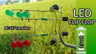 How To Make FLIP FLOP LED Flasher Police Circuit Using BC547 TransistorIn led [upl. by Burrton]