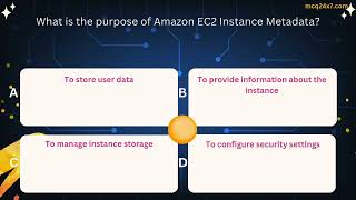 What is the purpose of Amazon EC2 Instance Metadata AWS EC2 MCQ Questions [upl. by Benedikta355]