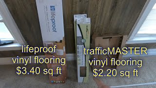 lifeproof vinyl flooring on a fubar floor amp trafficMASTER vinyl flooring lifeproof trafficmaster [upl. by Liamsi]