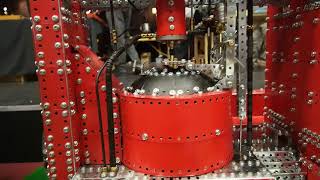 Meccano model of Newcomen Steam Engine [upl. by Ttelrahc]