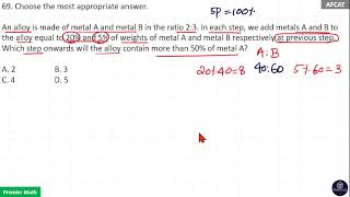 An alloy is made of metal A and metal B in the ratio 23 In each step we add metals A and B to the [upl. by Feil]