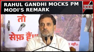 Rahul Gandhi Mocks PM Modis Ek Hain To Safe Hain Remark BJP Hits Back  Maharashtra Election [upl. by Thacker]