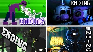 Five Nights at Freddys Sister Location ALL ENDINGS  FNAF Sister Location [upl. by Bottali635]