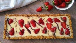 Crostata senza cottura alle fragole e cioccolato bianco [upl. by Amleht]