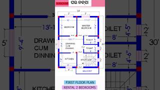 24x30 feet house design duplex 24x30 east face house design24 by 30 house plan2430 house design [upl. by Bikales652]