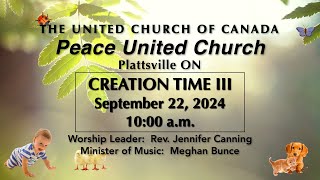 Peace United Church September 22 2024 [upl. by Zalea]