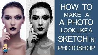 HOW TO MAKE A PHOTO LOOK LIKE A SKETCH IN PHOTOSHOP [upl. by Notgnilliw]