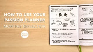 How To Use Your Passion Planner Monthly Reflection [upl. by Anaejer]