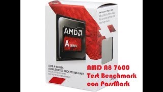 AMD A8 7600 benchmark PassMark PerformanceTest [upl. by Hillel]