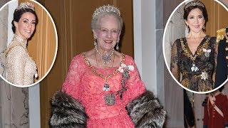 Dronning Margrethe Mary og Marie strålede til nytårskur og taffel [upl. by Inanak]