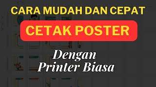 Cara Cetak Poster atau Banner di Printer Biasa [upl. by Edalb449]