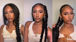 5 QUICK amp EASY HAIRSTYLES W BRAIDING HAIR  JAZZYWAZZY [upl. by Novanod]