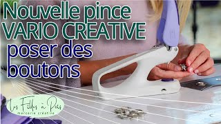 Poser des boutons avec la nouvelle pince Vario Creative Tool Prym Ergonomics [upl. by Yrrum]