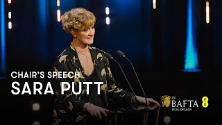 BAFTA Chair Sara Putt welcomes guests to the EE BAFTA Film Awards 2024 [upl. by Hester]