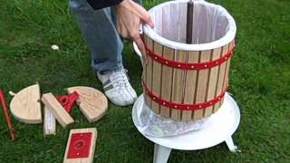 How to make Apple Juice using a Fruit Press and Crusher [upl. by Ynned419]