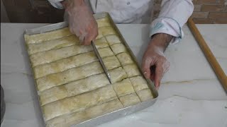 GÜLLÜOĞLU BAKLAVA NASIL YAPILIR Baklava Tarifi [upl. by Nidnarb156]