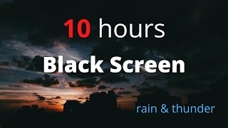 10 Hrs NO ADS of Light Rain and Thunder with Black Screen [upl. by Anitteb]