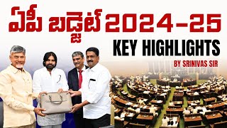 AP Budget 2024  25  APPSC Group 1 and 2  By Srinivas Sir  LTX Classes  AP Budget [upl. by Sinned]