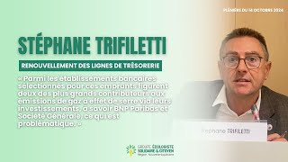 Renouvellement des lignes de trésorerie  Séance plénière 14 amp 15 octobre  Stéphane Trifiletti [upl. by Kral]