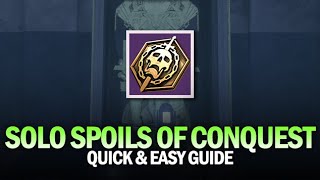 How To Get Spoils of Conquest Completely Solo amp Easy Guide Destiny 2 [upl. by Ayor]