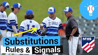 Handling Substitutions in High School Baseball [upl. by Lohner]