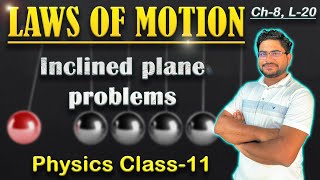 Chapter 8 Lecture20  Laws of Motion  Inclined plane problems👍 [upl. by Ellehcem328]