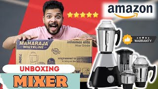 UNBOXING  Maharaja Mixer Grinder Review  750 Watt Motor  Sound Test  Best Mixer Grinder Amazon [upl. by Nnaesor152]