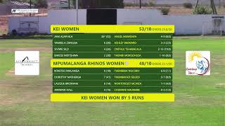 CSA Div 2 Womens Week  Mpumalanga Rhinos Women VS Kei Women [upl. by Airotel]