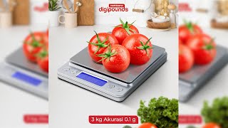 Taffware Digipounds Timbangan Dapur Mini Digital Scale 3kg 01g  i2000  7RHA3USV [upl. by Shirley]