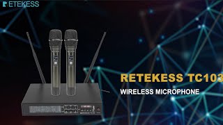 Retekess TC103 Wireless Microphone HighFidelity Sound Quality for Karaoke Wedding Conferences [upl. by Neeruan]